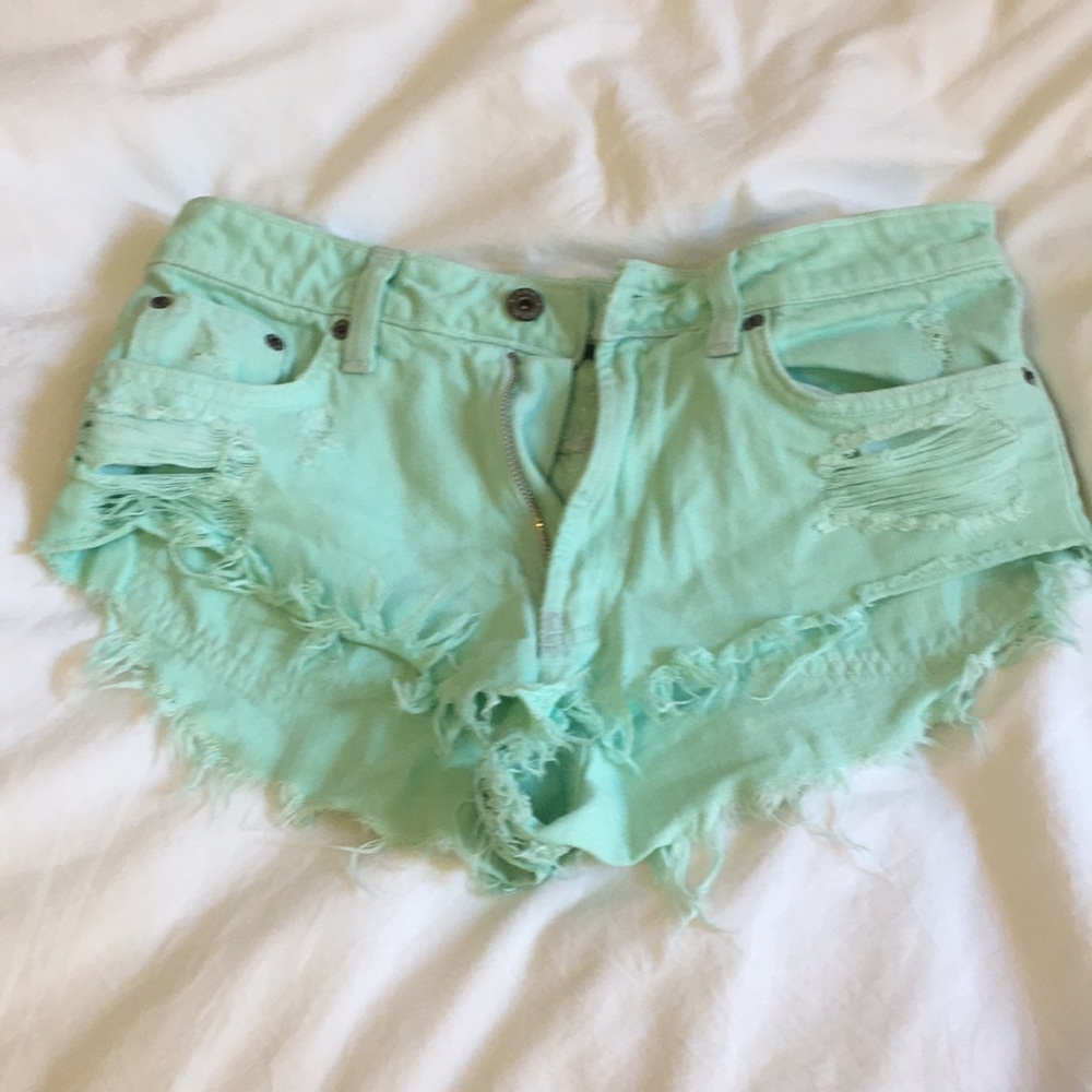 Carmar teal short shorts